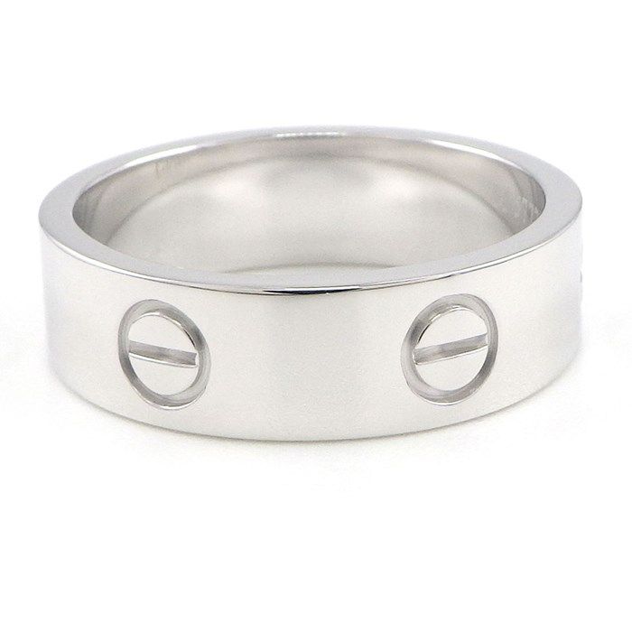Cartier Love Ring Classic Model MM in K18 White Gold - Size 17