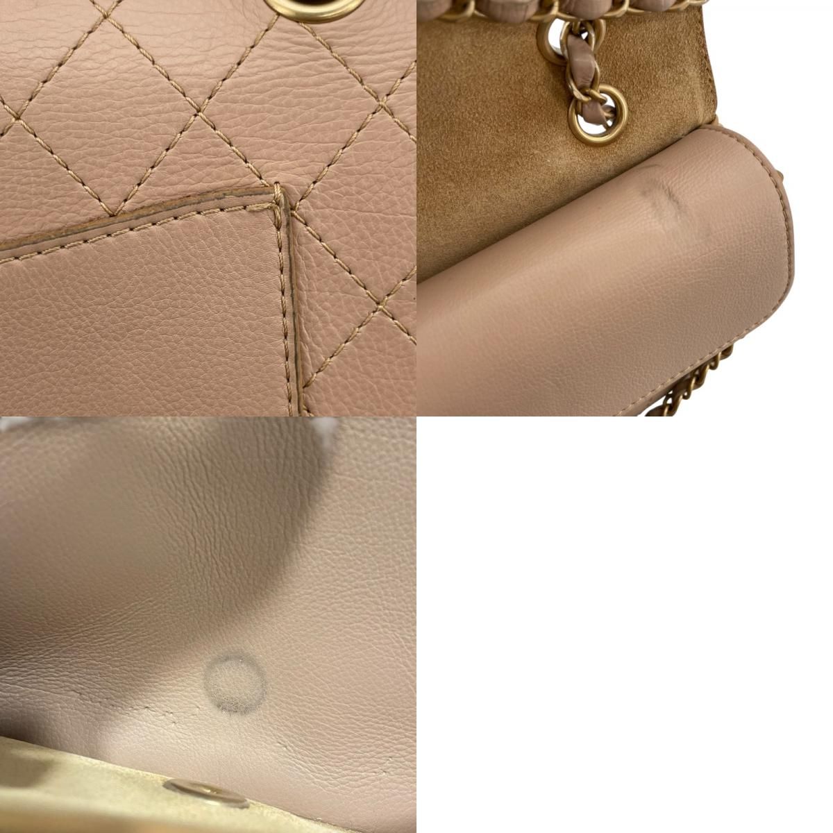 CHANEL Matelassé 25 Beige Calfskin Shoulder Bag - A01112