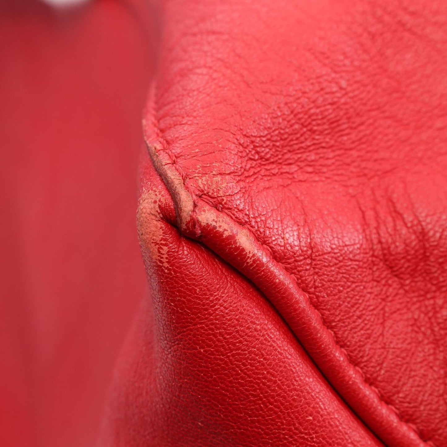 CELINE Horizontal Cabas Tote Bag in Red Leather - Timeless Elegance