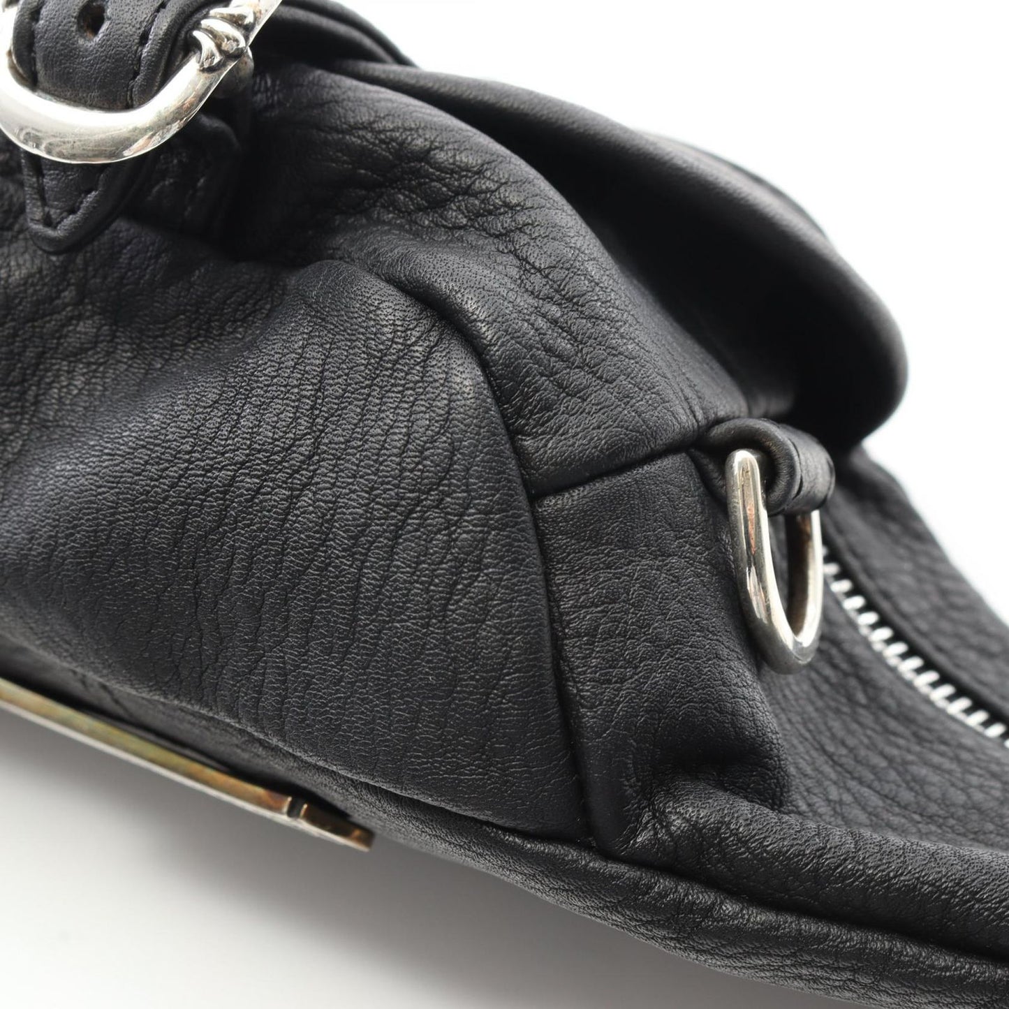 CHROME HEARTS Mini Snut Pack Waist Bag - Black Leather