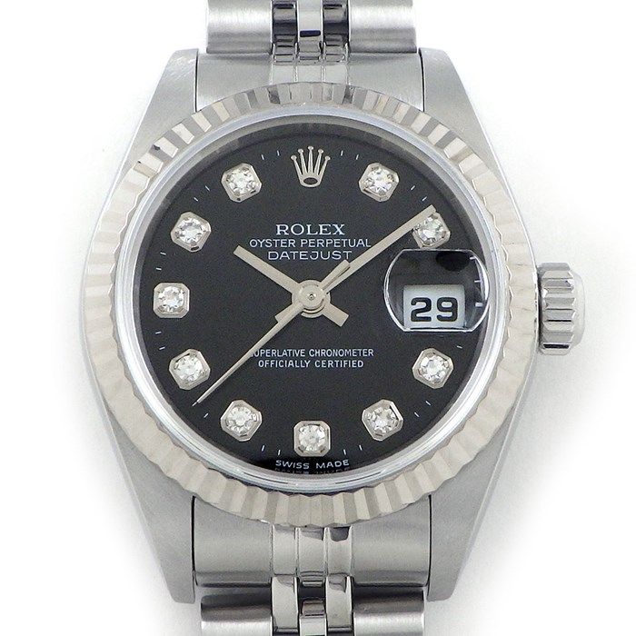 Rolex Datejust 79174G - 10 Diamond Index, Black Dial, 1998-1999