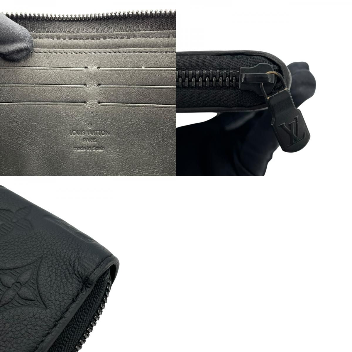 Louis Vuitton Zippy Wallet Horizontal M80333 Noir Monogram Shadow