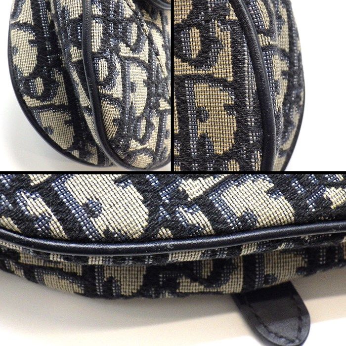 Dior Saddle Mini Oblique Handbag in Navy & Beige - Exquisite Craftsmanship