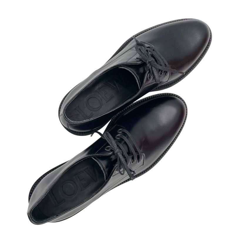 LOEWE Black Leather Oxford Shoes for Women - Timeless Elegance