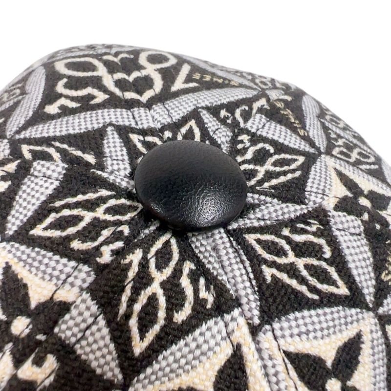 Louis Vuitton 1854 Monogram Cap in Gray with Gold Accents