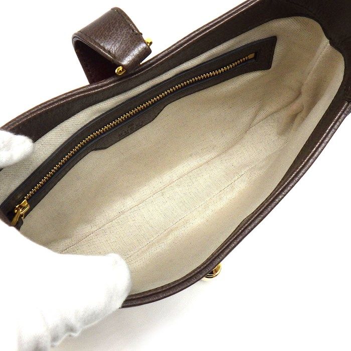 GUCCI Jackie 1961 Small Handbag - Beige & Brown GG Supreme Canvas
