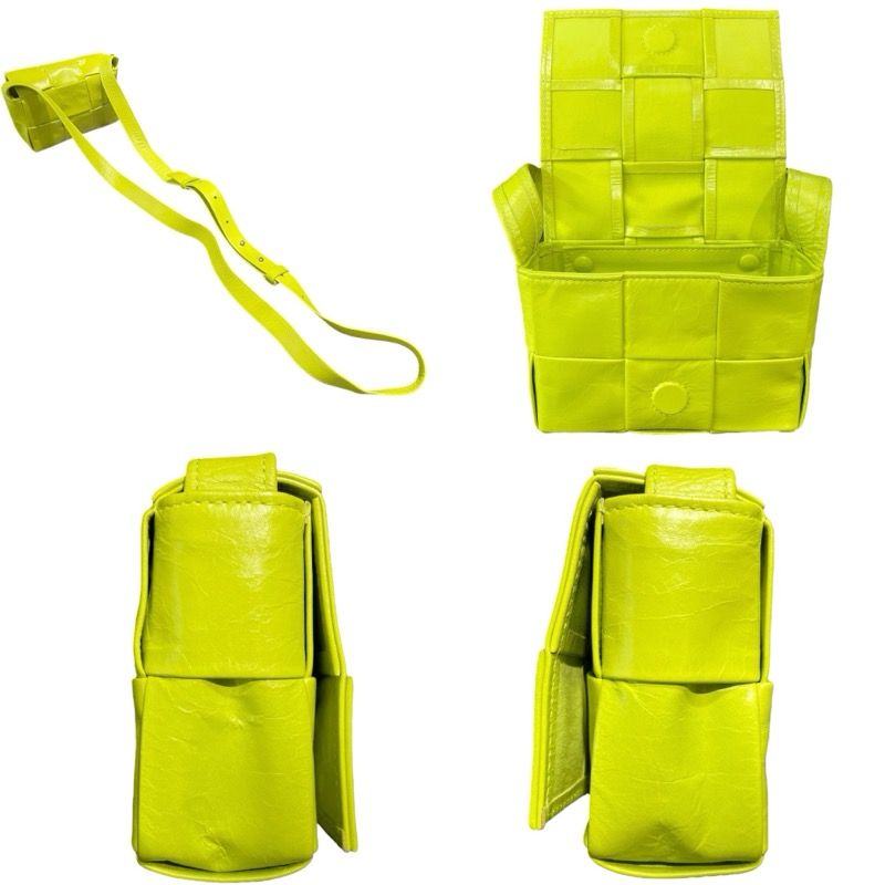 Bottega Veneta Candy Cassette Mini Shoulder Bag in Lamb Yellow