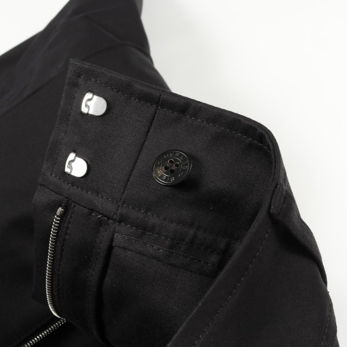 HERMES Black Cotton Pants - Unworn Elegance in Size 42