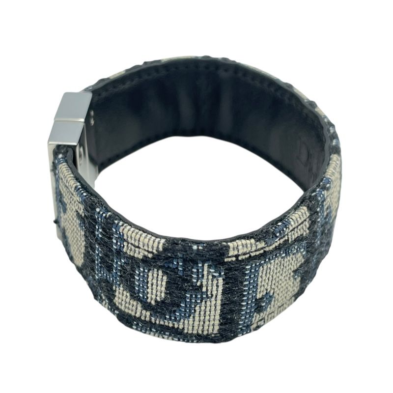 Christian Dior Oblique Bracelet in Navy Canvas - Exquisite Luxury