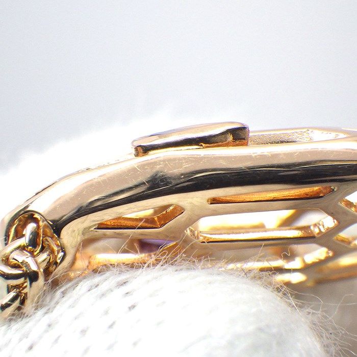 BVLGARI Serpenti Double Chain Bracelet with Amethyst - K18PG