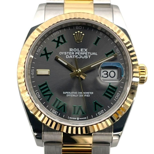 Rolex Datejust 36 Slate Dial K18YG/SS Automatic Men's Watch