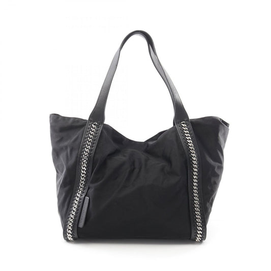Stella McCartney Falabella Box Tote Bag in Black Nylon & Leather