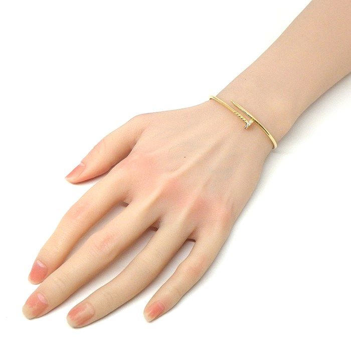 Cartier Juste un Clou SM Bangle with Diamonds in 18K Yellow Gold