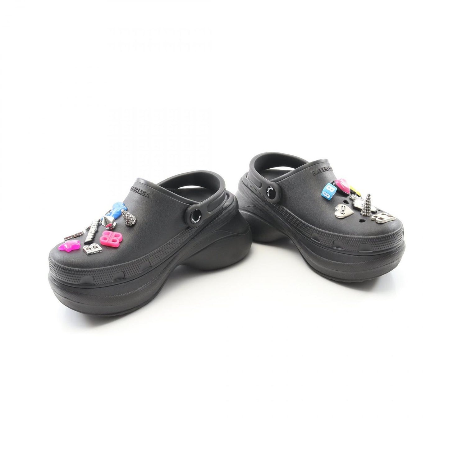 BALENCIAGA x Crocs Jibbitz Mules - Exclusive Black Sandals