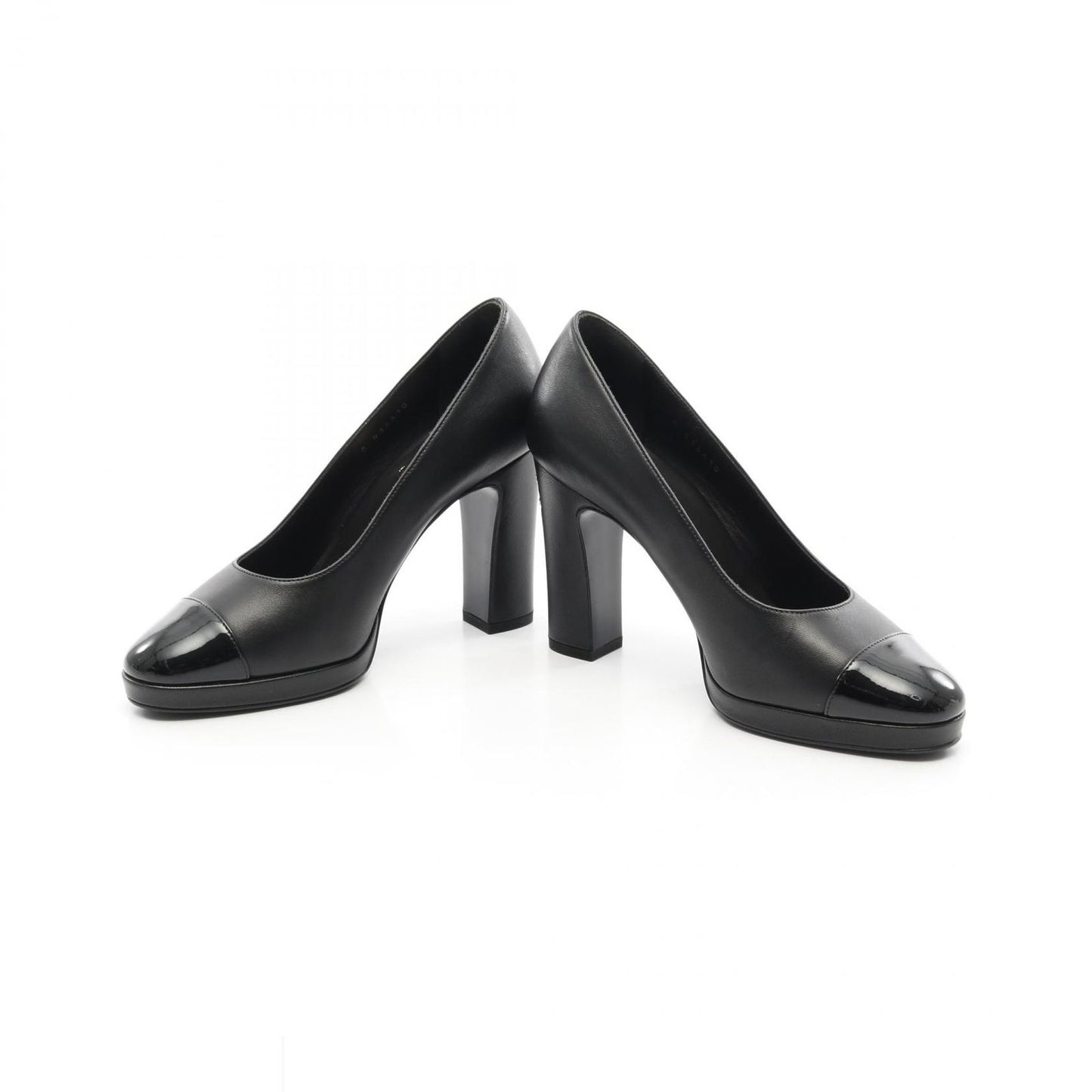 CHANEL Coco Mark Black Leather Pumps - Timeless Elegance