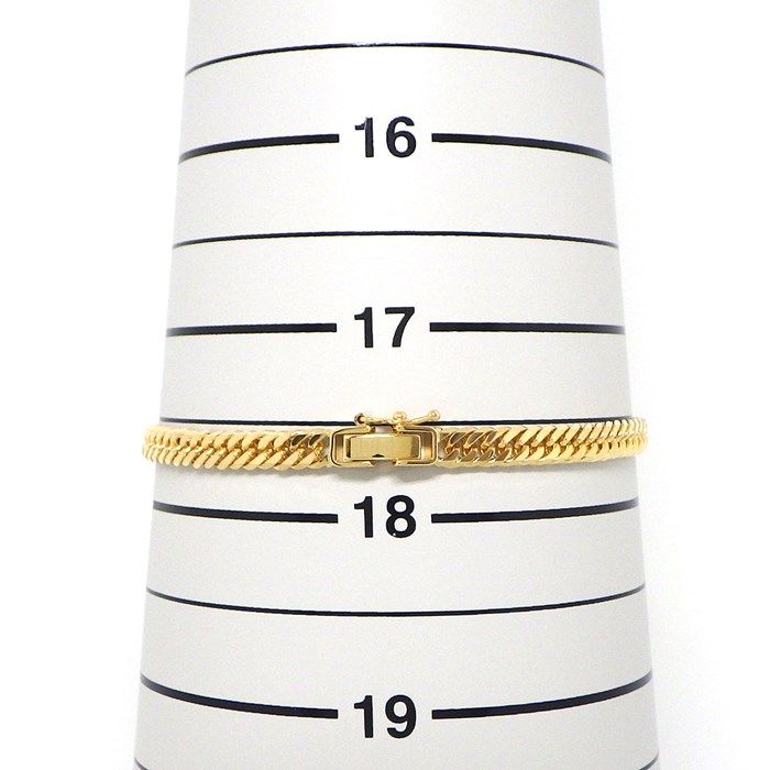 K18YG Double Link Bracelet - Exquisite Japanese Craftsmanship