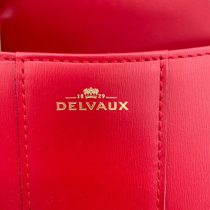 DELVAUX Brillant Mini Red Handbag with Rhinestones & Leather