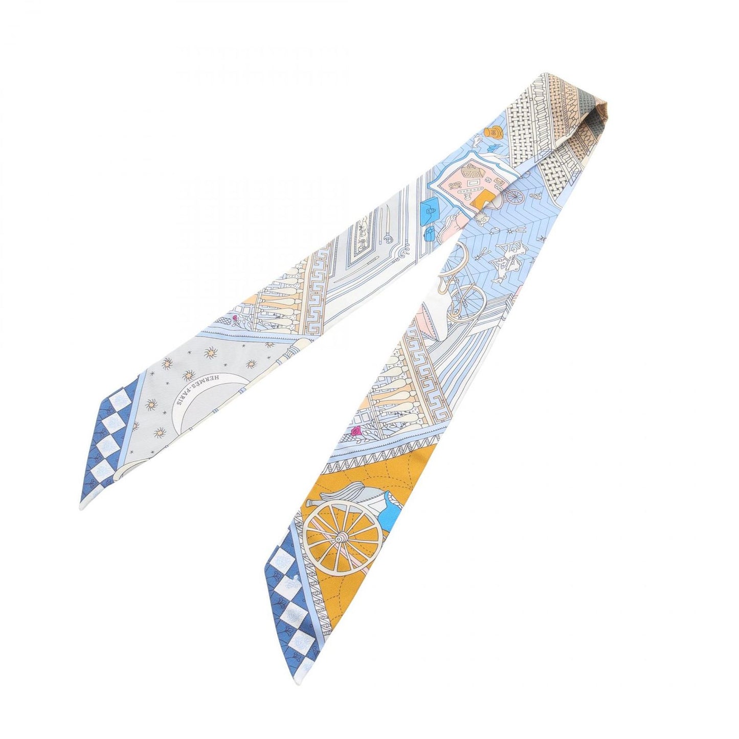 HERMES Twilly Scarf OBJETS DE CURIOSITE - Exquisite Silk Accessory