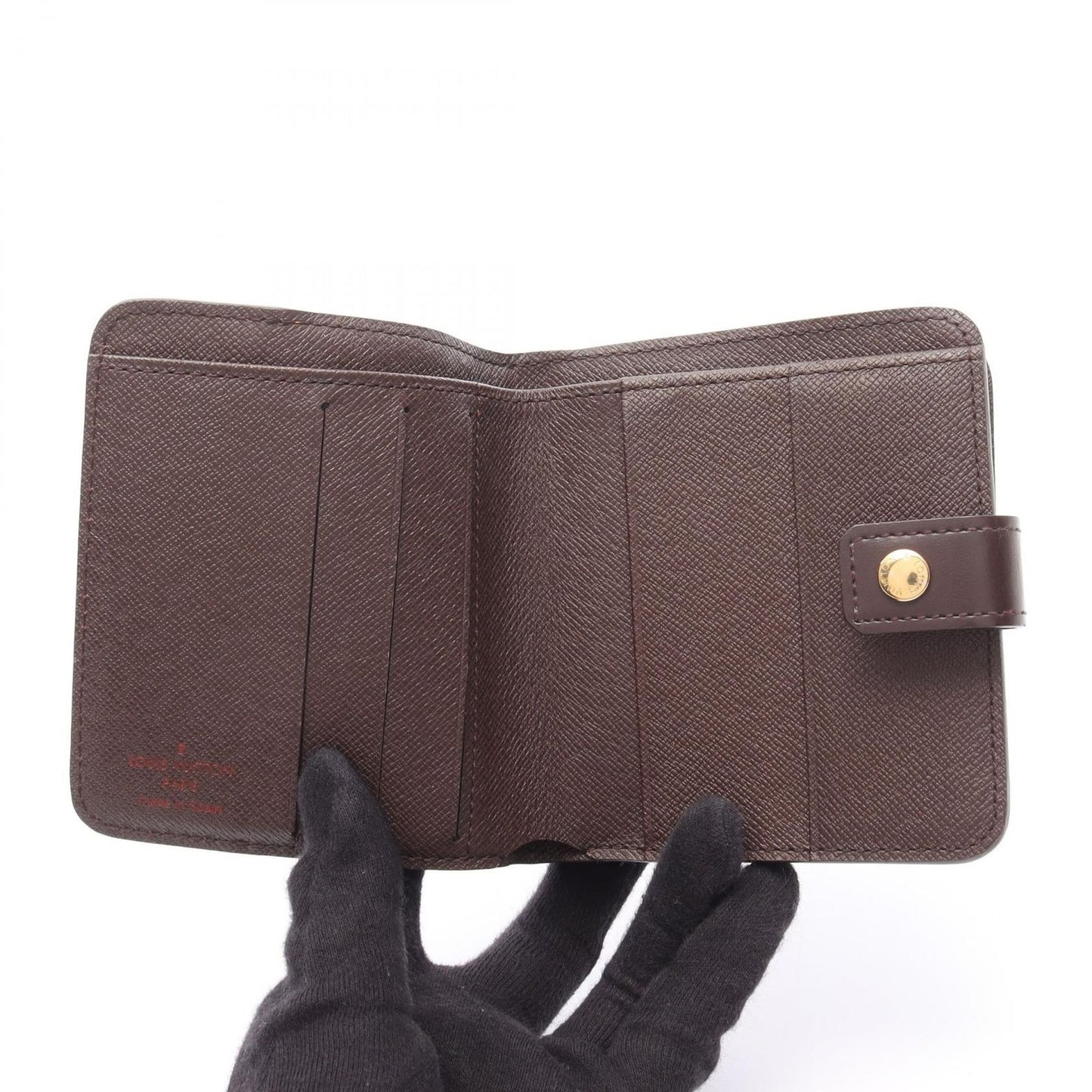 Louis Vuitton Compact Zip Wallet in Damier Ebene Canvas