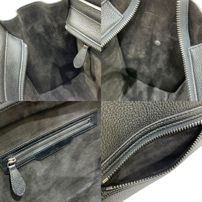 CELINE Luggage Micro Shopper Black Calf Leather Handbag