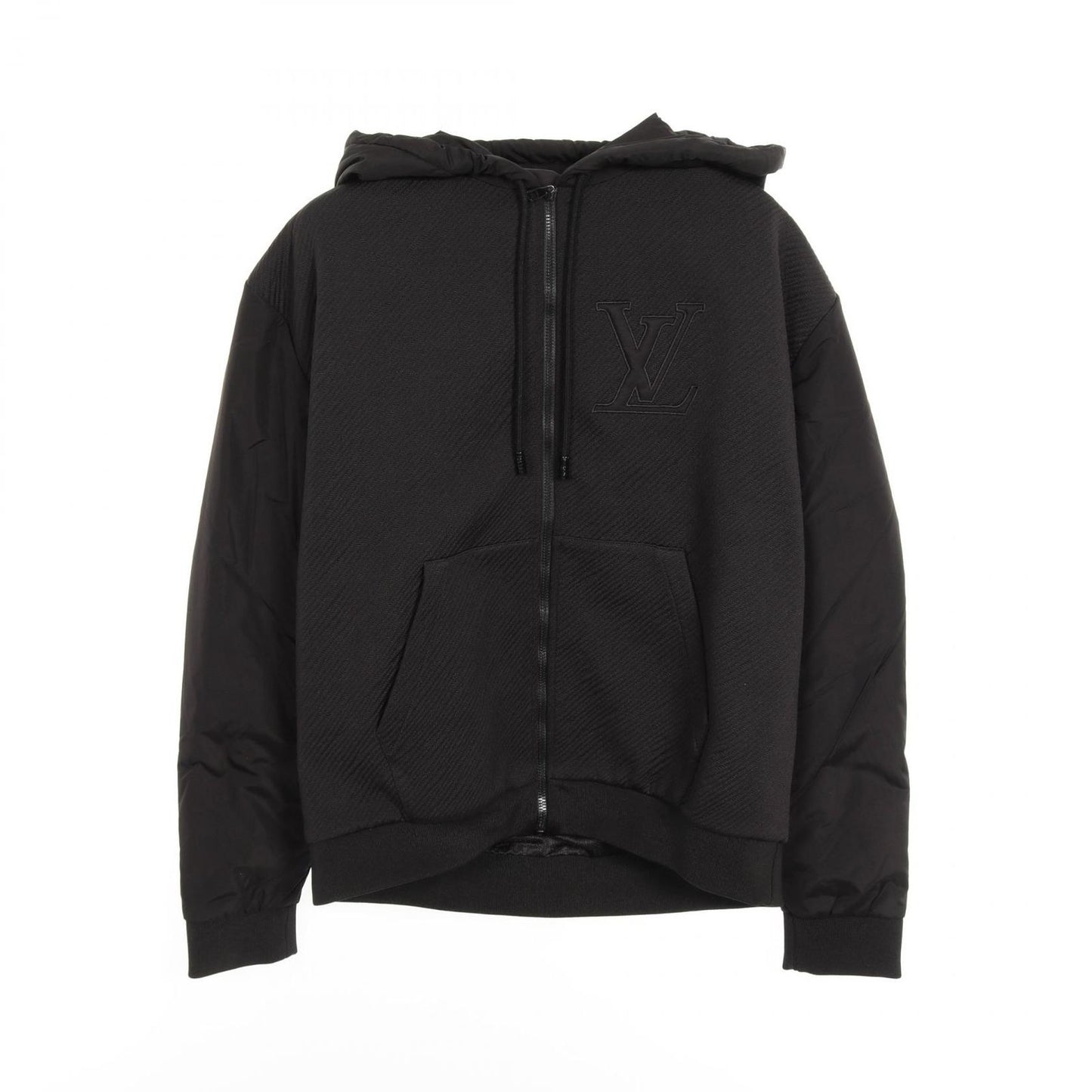 Louis Vuitton Hybrid Zip Technical Cotton Hoodie - Black