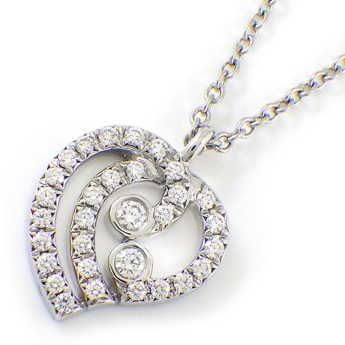Tiffany & Co. Enchanted Heart Pave Diamond Necklace in Platinum