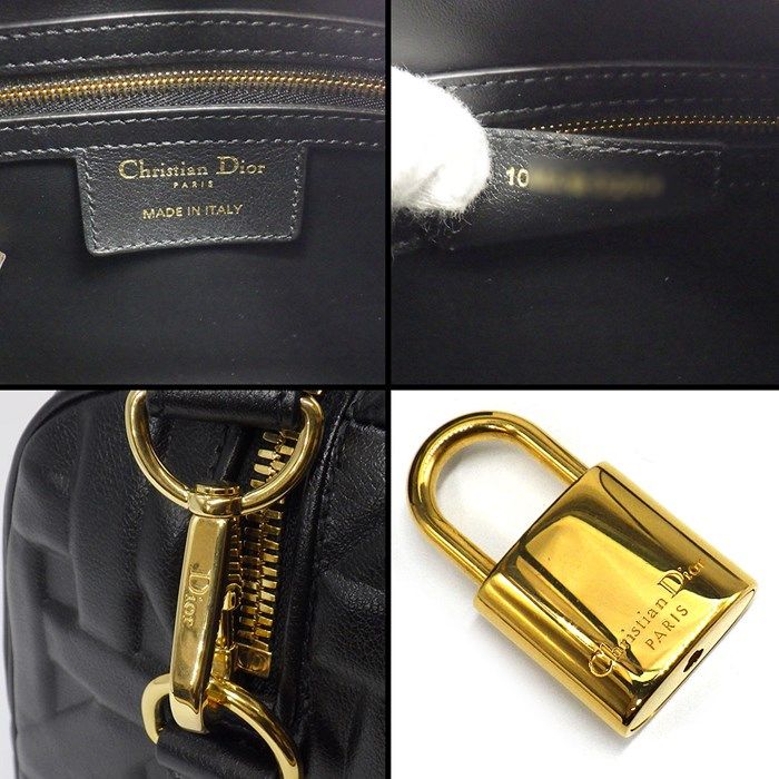 Dior Groove 20 Small Handbag in Black Graphic Cannage Calfskin