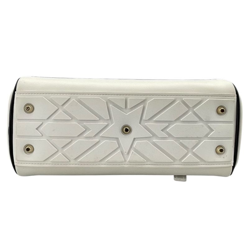 Christian Dior Vibe Small Bowling Bag in White Leather