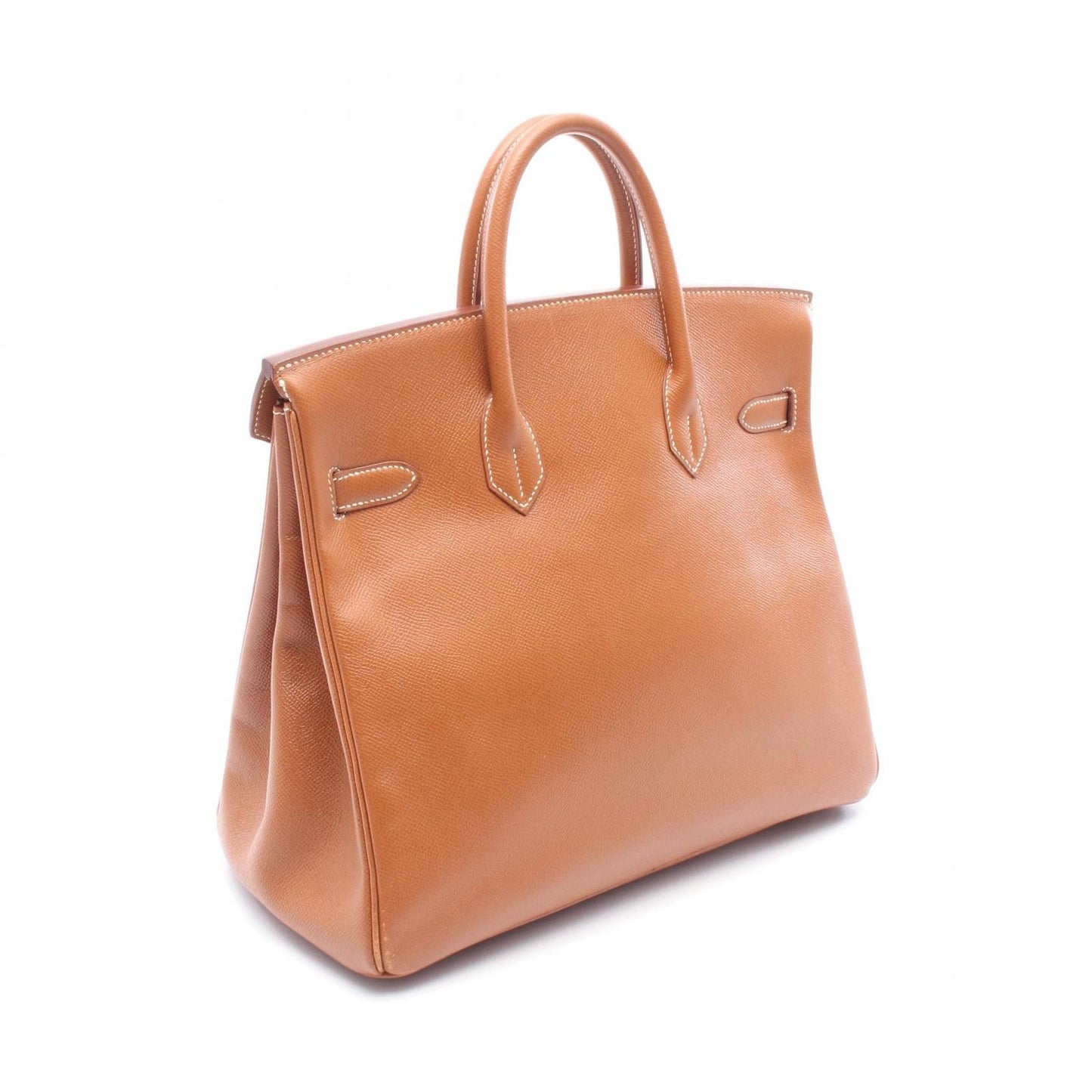 HERMES Haut à Courroies 32 Handbag in Gold Leather