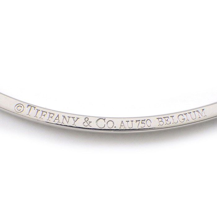 Tiffany & Co. T Smile Small Necklace with Diamonds in K18 White Gold