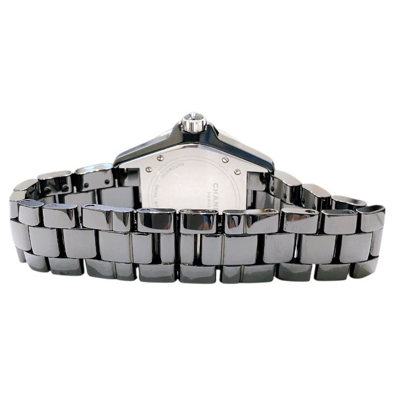 CHANEL J12 38mm Black Ceramic Diamond Men's Watch H1709