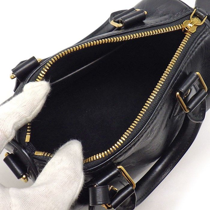 Louis Vuitton Speedy BB Handbag - Noir Monogram with Gold Hardware