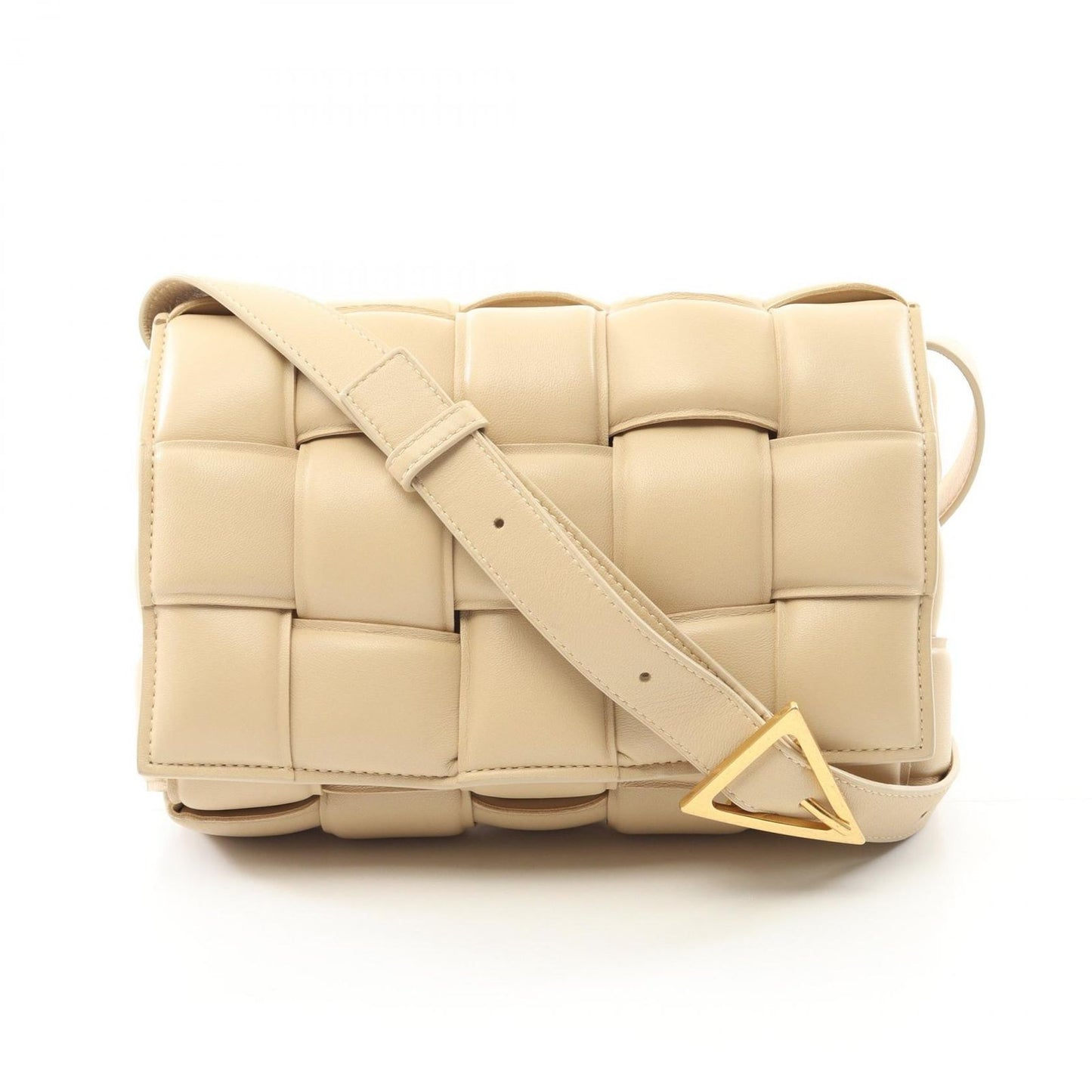 Bottega Veneta Padded Cassette Intrecciato Shoulder Bag - Beige