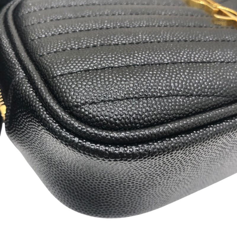 Saint Laurent Rive Gauche Roomy Shoulder Bag in Black Grain Calfskin