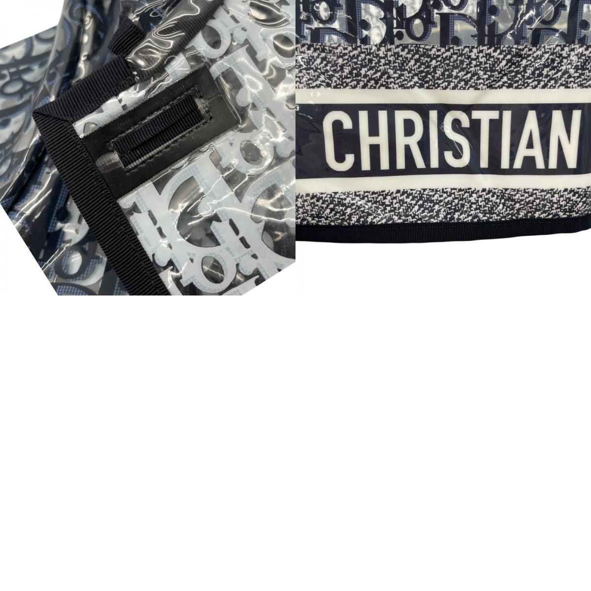 Christian Dior Oblique Vinyl Raincoat - Clear Navy - Women's Outerwear