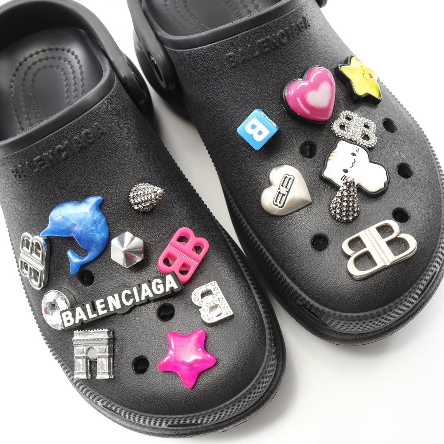 BALENCIAGA x Crocs Jibbitz Mules - Exclusive Black Sandals