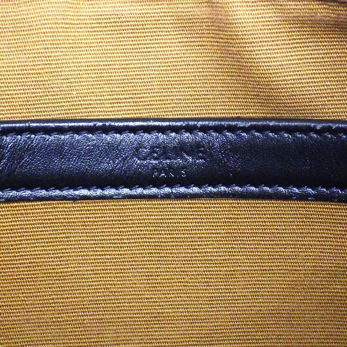CELINE Medium Messenger Bag in Black Trionf Canvas & Calfskin