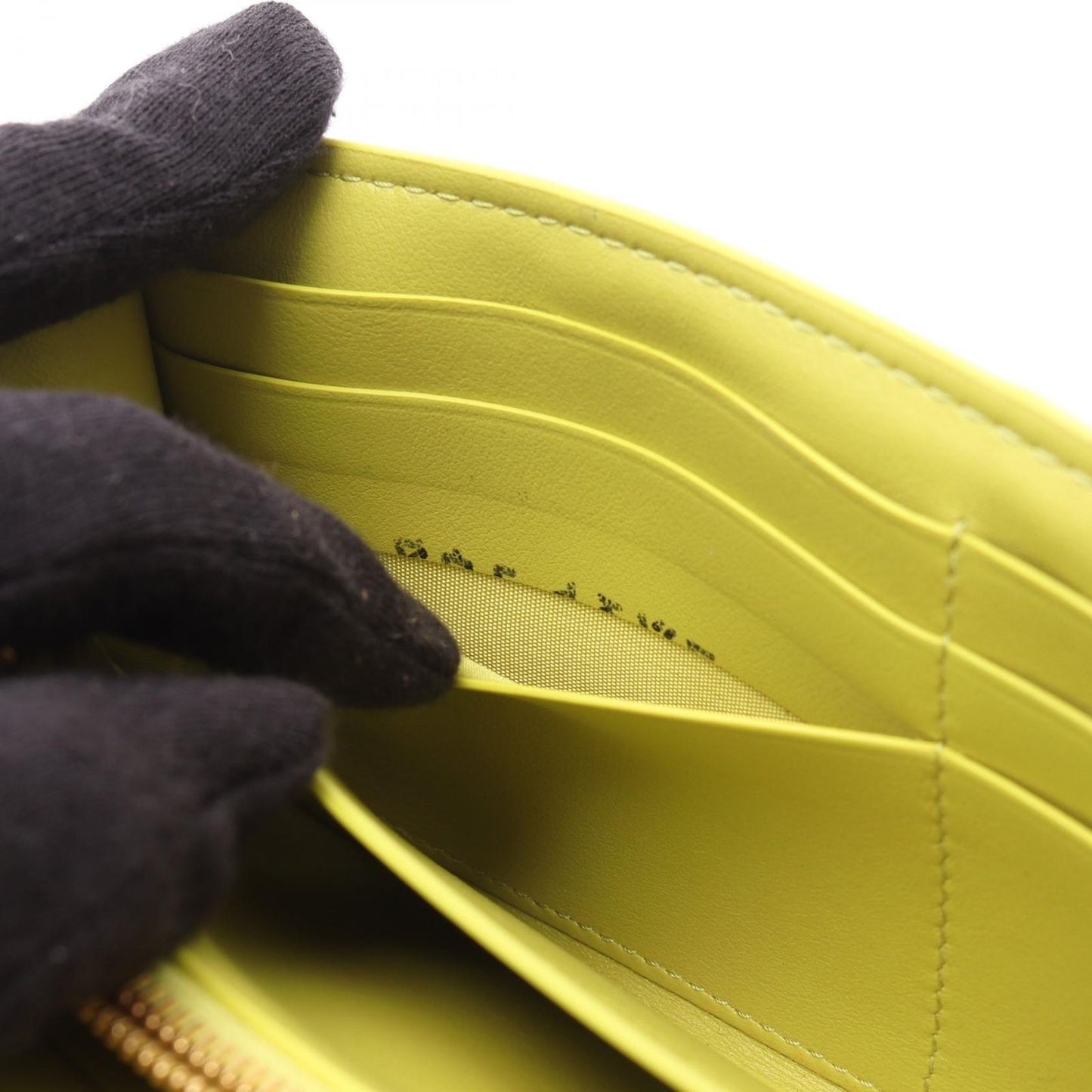 Bottega Veneta Maxi Intrecciato Leather Wallet in Yellow Green
