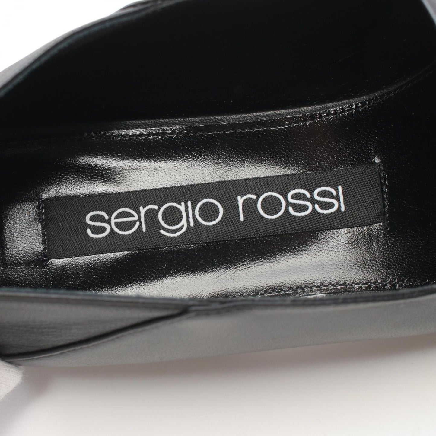 Sergio Rossi SR1 Black Leather Flats - Timeless Elegance