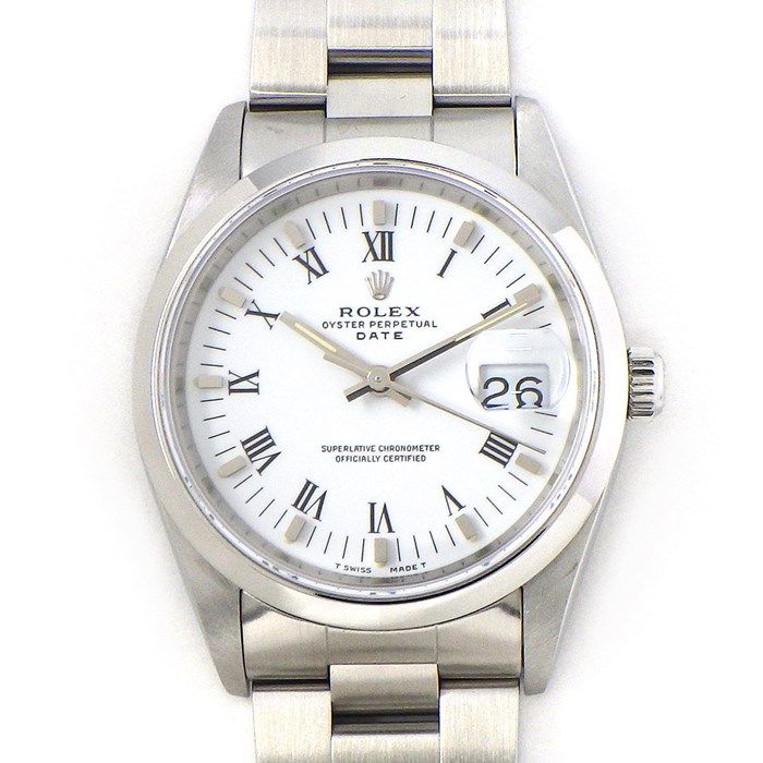 Rolex Oyster Perpetual Date 15200 - 1991, Roman Index, White Dial