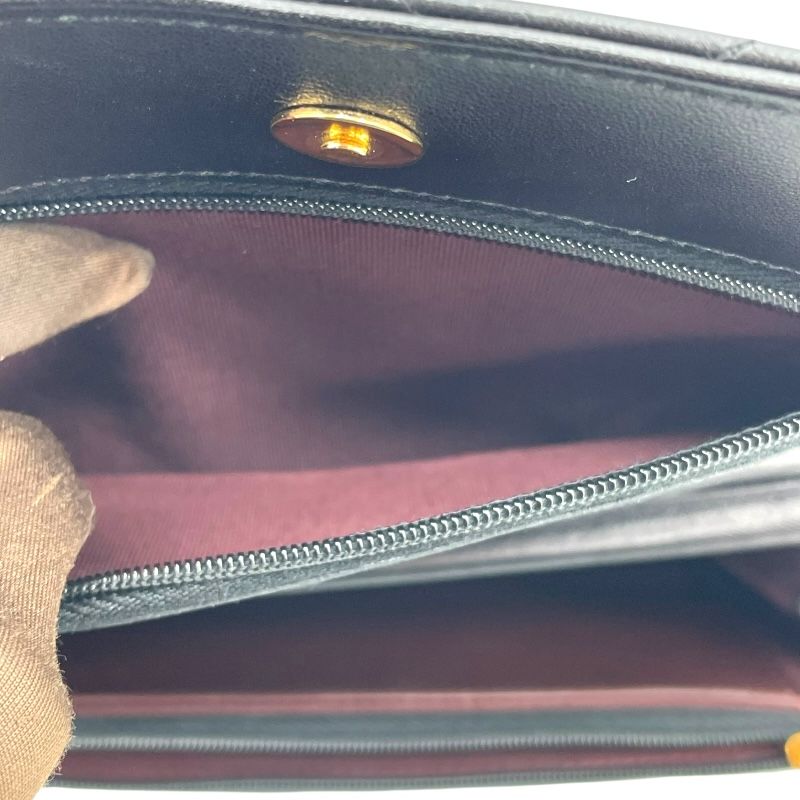 CHANEL Chain Wallet AP0250 - Black Lambskin with Gold Hardware