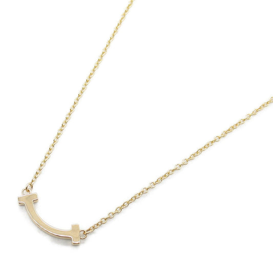 TIFFANY & CO T Smile Mini Necklace in K18 Pink Gold - Exquisite Elegance