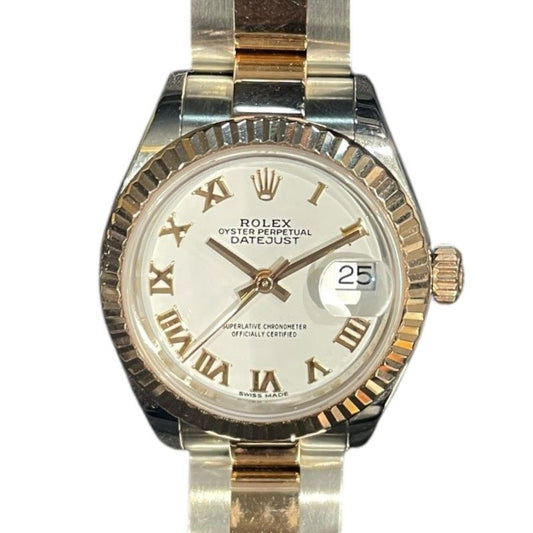 ROLEX Datejust 28 279171 - White Dial, Steel & Pink Gold - Women's Watch