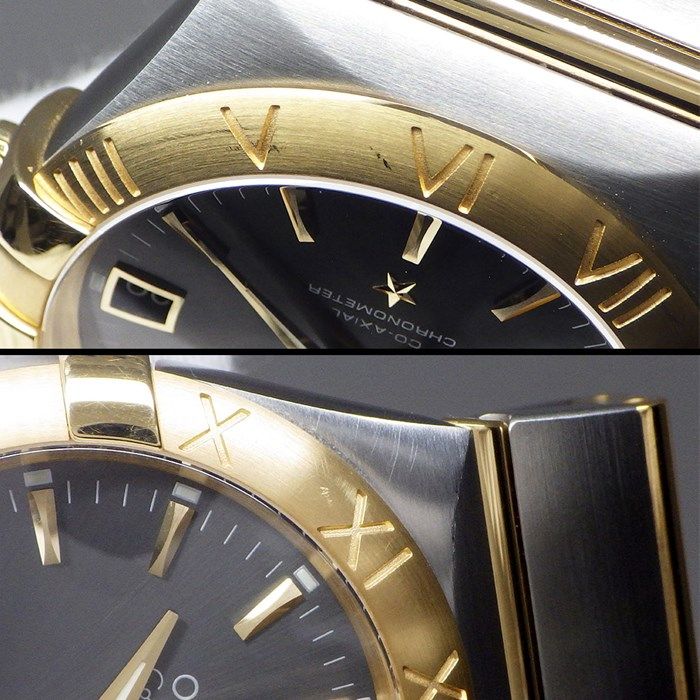 OMEGA Constellation Automatic Watch - 35mm Grey Dial, K18YG & SS