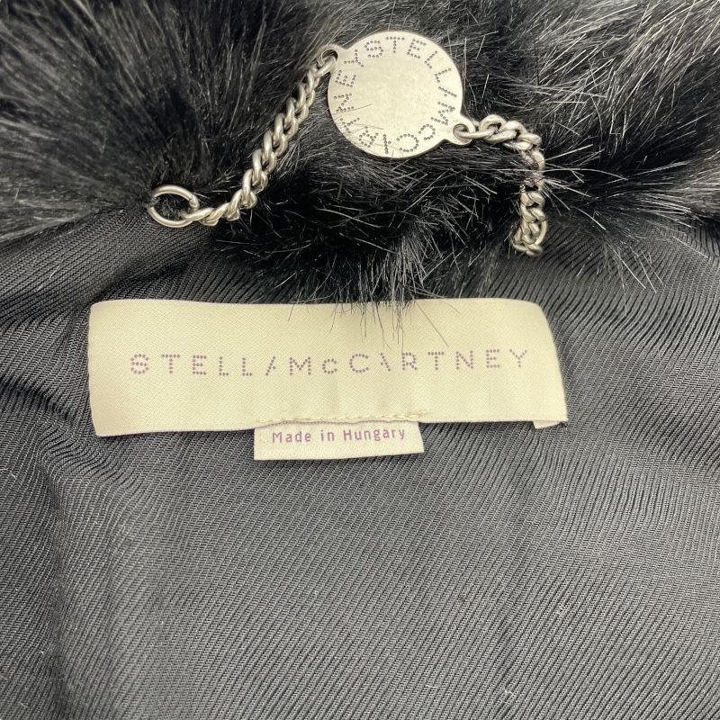 Stella McCartney Black Faux Fur Coat - Timeless Elegance