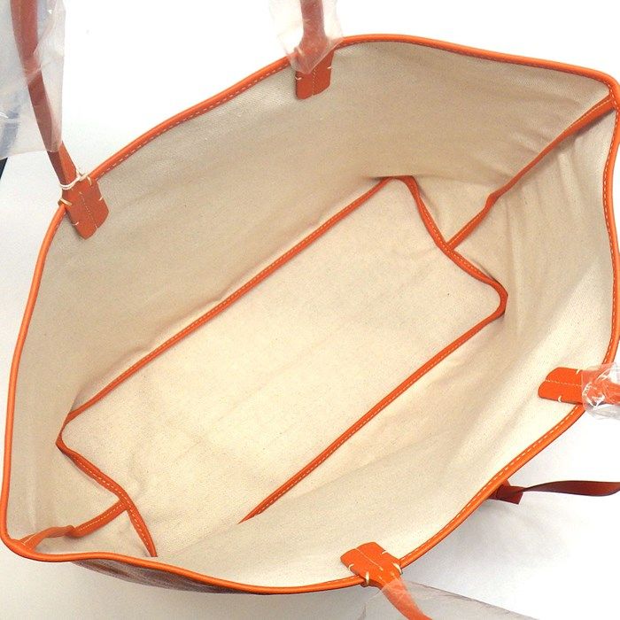 Goyard Saint Louis PM Tote Bag in Orange Goyardine Canvas