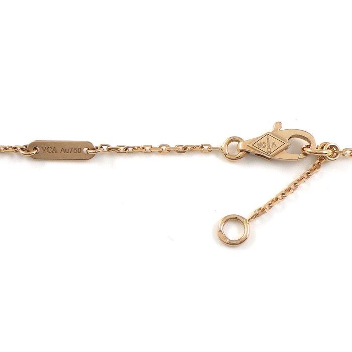 Van Cleef & Arpels Sweet Heart Necklace in K18 Pink Gold & Carnelian