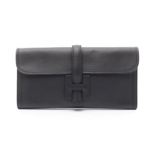 HERMES Élan Clutch Bag in Black - Timeless Elegance