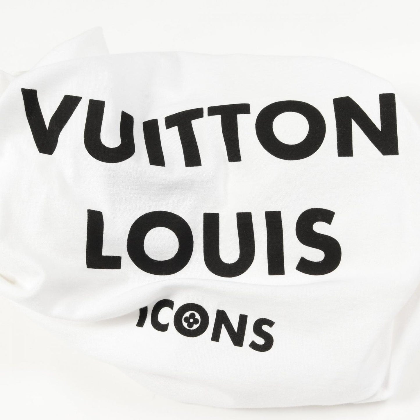 Louis Vuitton Inverted Logo Print Chain Detail Cotton T-Shirt