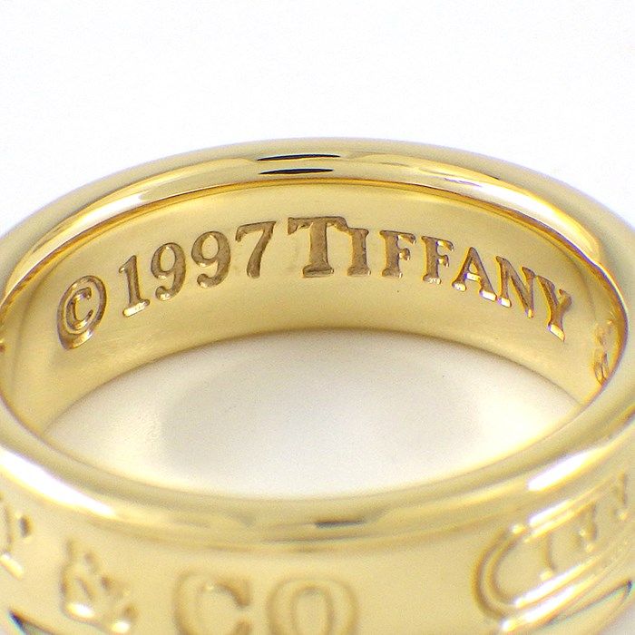 Tiffany & Co. 1837 Logo Ring in K18 Yellow Gold - Size 10